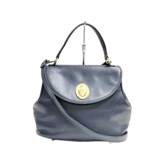 Christian Dior Hand Bag  Navy Blue Leather 1289537 - Picture 1 of 8